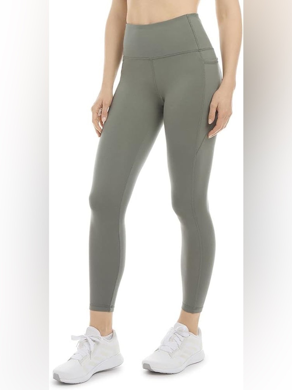Danskin High Waisted 7/8 Leggings with Pockets - Sage Green - Size M